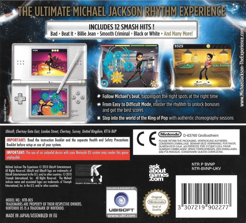 Michael Jackson: The Experience box back