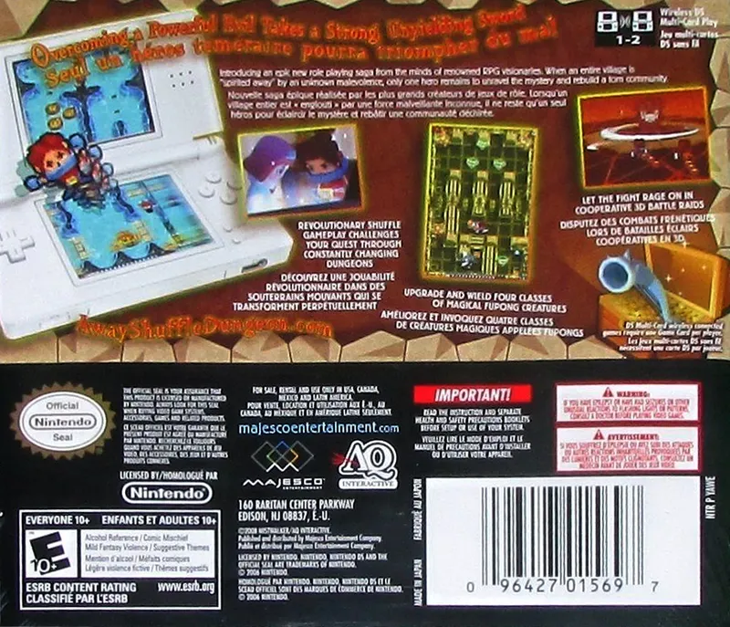 Away: Shuffle Dungeon box back