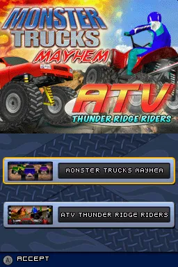 Backdrop artwork for 2 Game Pack!: Monster Trucks Mayhem + ATV: Thunder Ridge Riders