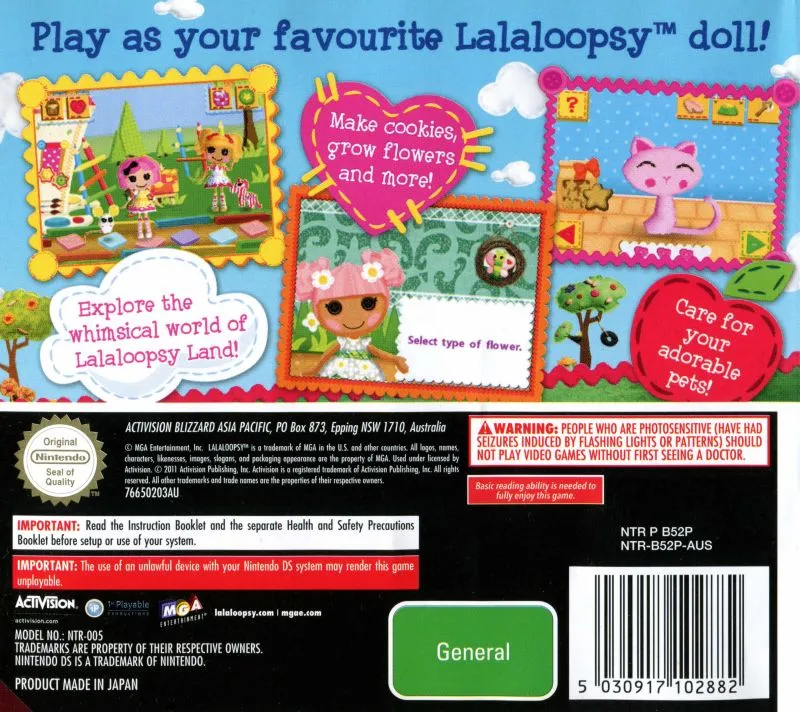 Lalaloopsy: Sew Magical! Sew Cute! box back
