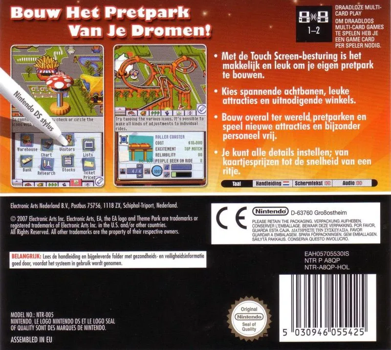 Theme Park box back
