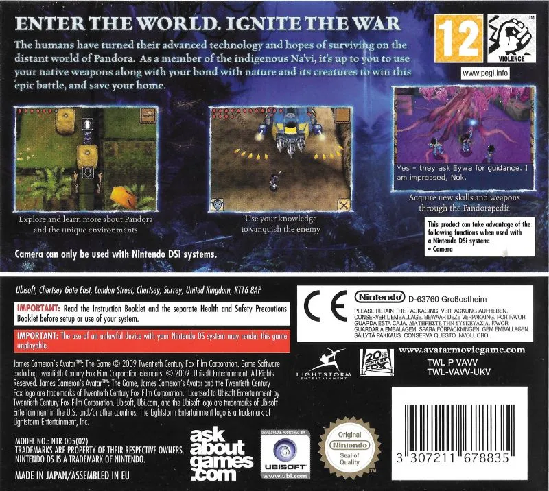 James Cameron's Avatar: The Game box back