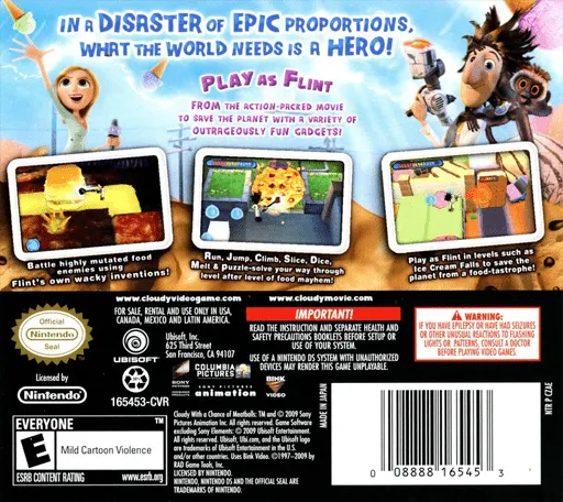 Cloudy With a Chance of Meatballs box back