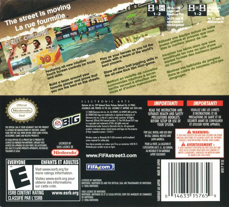FIFA Street 3 box back