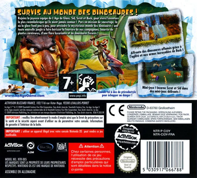 Ice Age: Dawn of the Dinosaurs box back