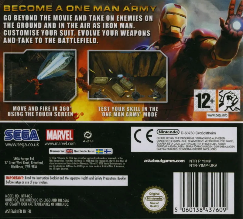 Iron Man box back