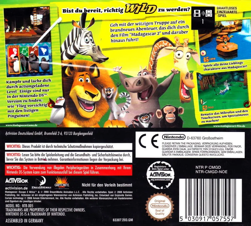 Madagascar: Escape 2 Africa box back