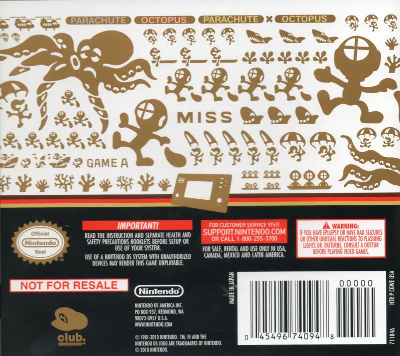 Game & Watch Collection 2 box back