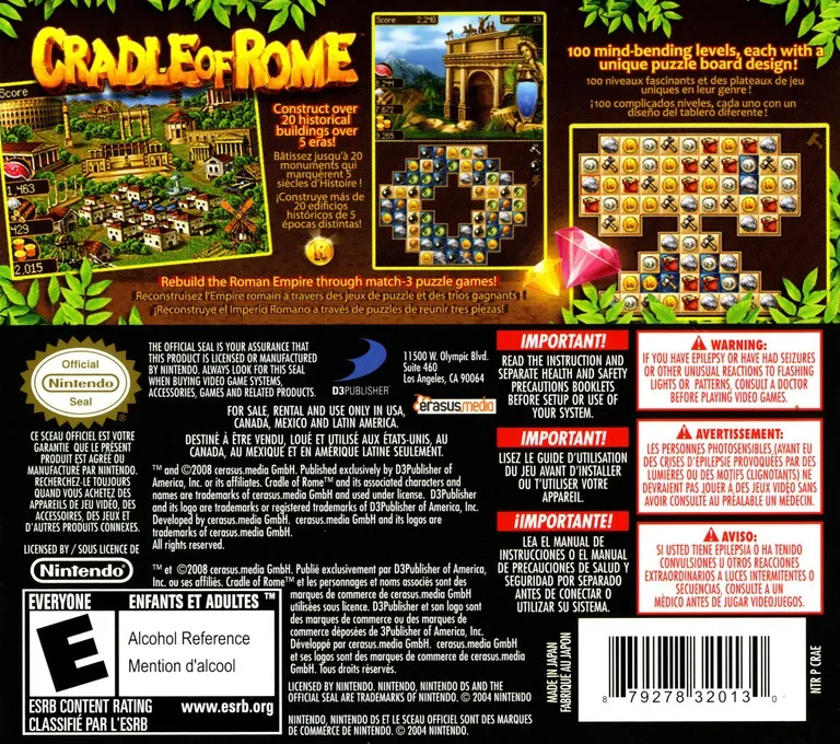 Cradle of Rome box back