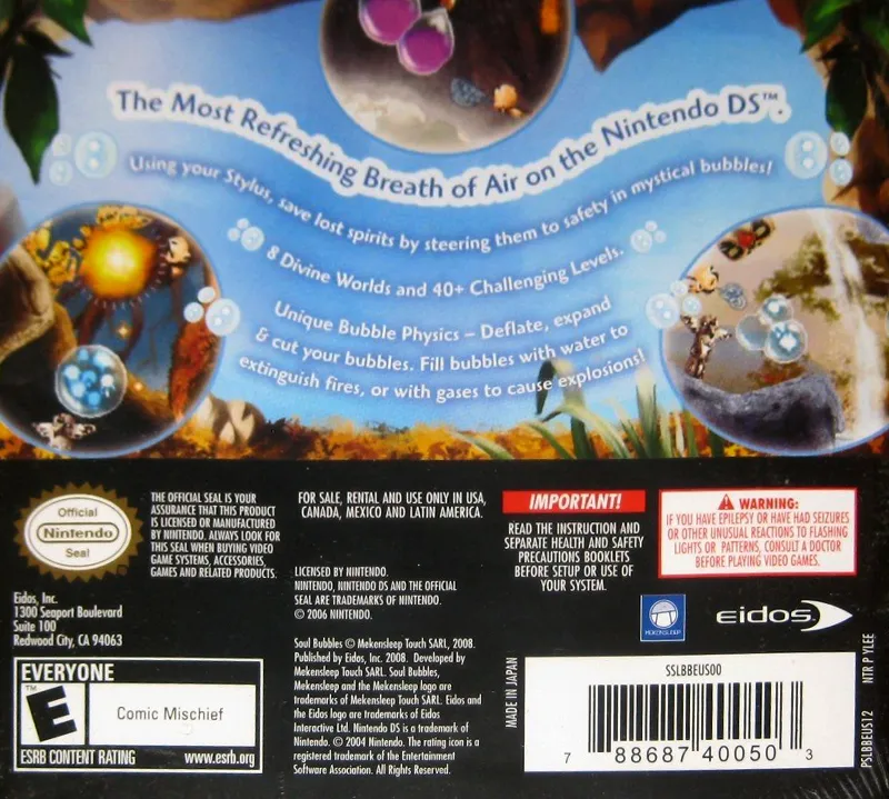 Soul Bubbles box back