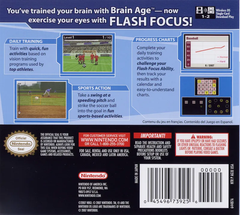 Flash Focus: Vision Training in Minutes a Day box back