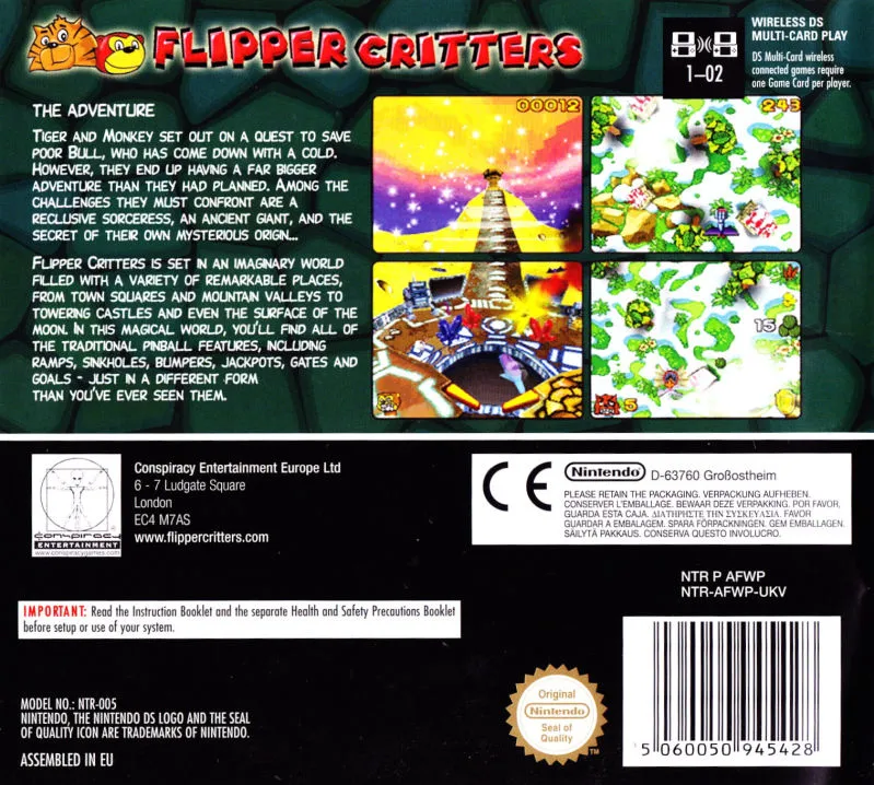 Flipper Critters box back
