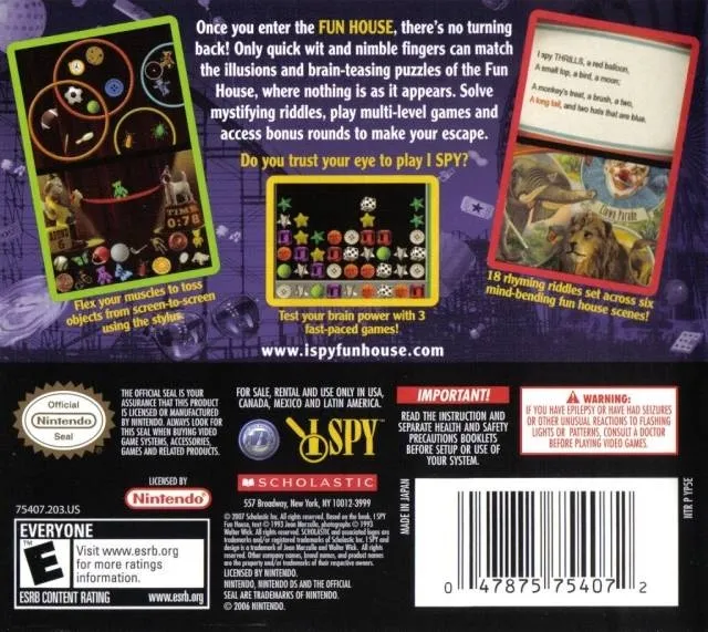 I Spy: Fun House box back