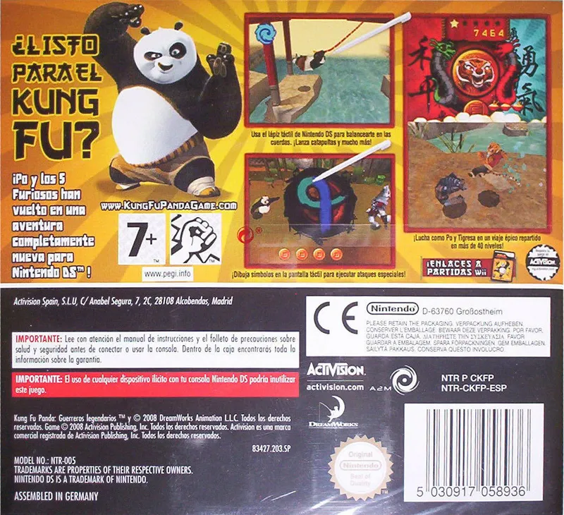Kung Fu Panda: Legendary Warriors box back