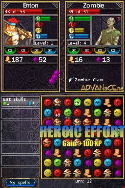 Backdrop artwork for Puzzle Quest: Challenge of the Warlords