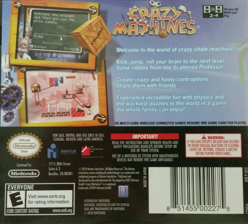 thinkSMART Crazy Machines: Wacky Problem Solving! box back