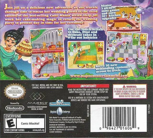 Cake Mania 3 box back