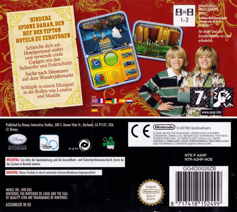 The Suite Life of Zack & Cody: Circle of Spies box back