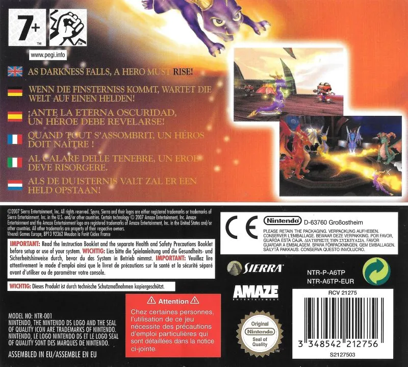 The Legend of Spyro: The Eternal Night box back