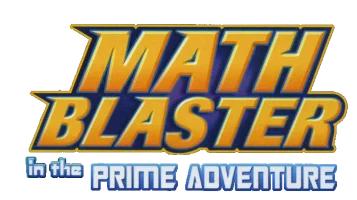 Math Blaster in the Prime Adventure logo