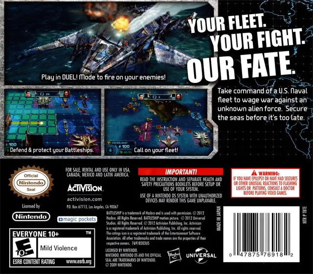 Battleship box back