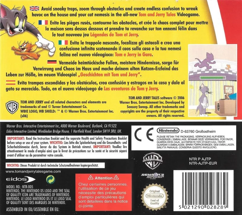 Tom and Jerry Tales box back