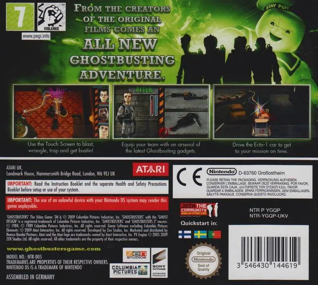GhostBusters: The Video Game box back