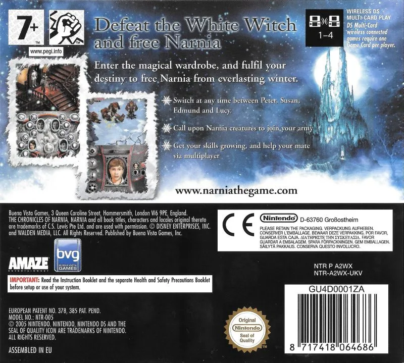 The Chronicles of Narnia: The Lion, the Witch and the Wardrobe box back