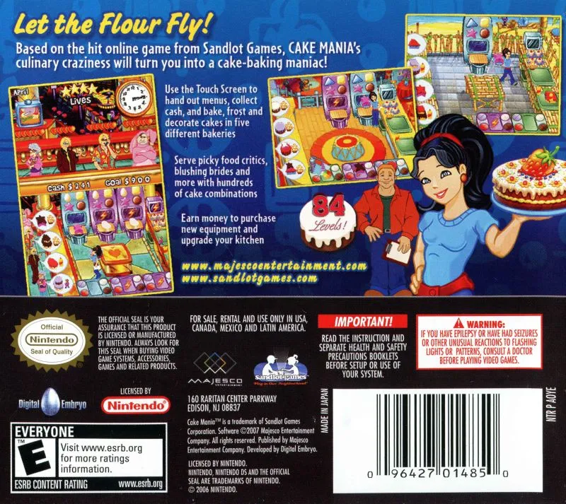 Cake Mania box back