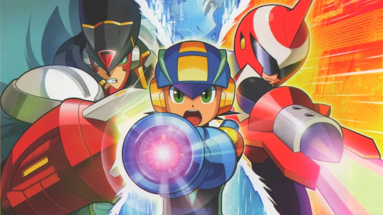 Backdrop artwork for Mega Man Battle Network 5: Double Team DS