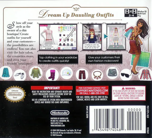 Style Savvy box back