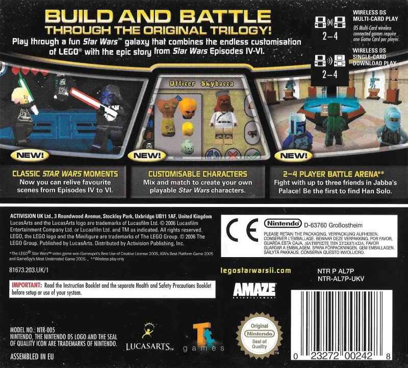LEGO Star Wars II: The Original Trilogy box back