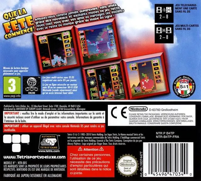 Tetris Party Deluxe box back