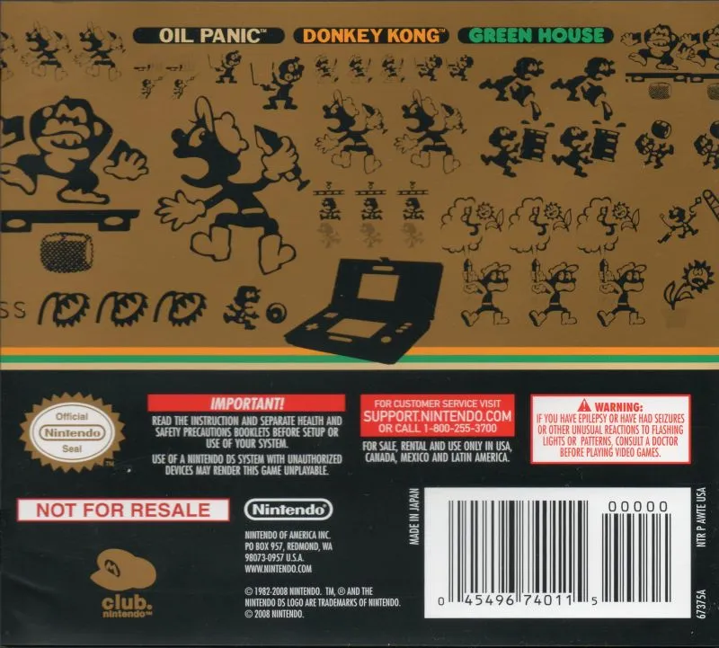 Game & Watch Collection box back