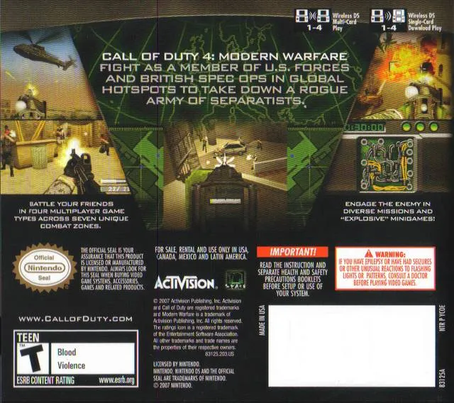 Call of Duty 4: Modern Warfare box back