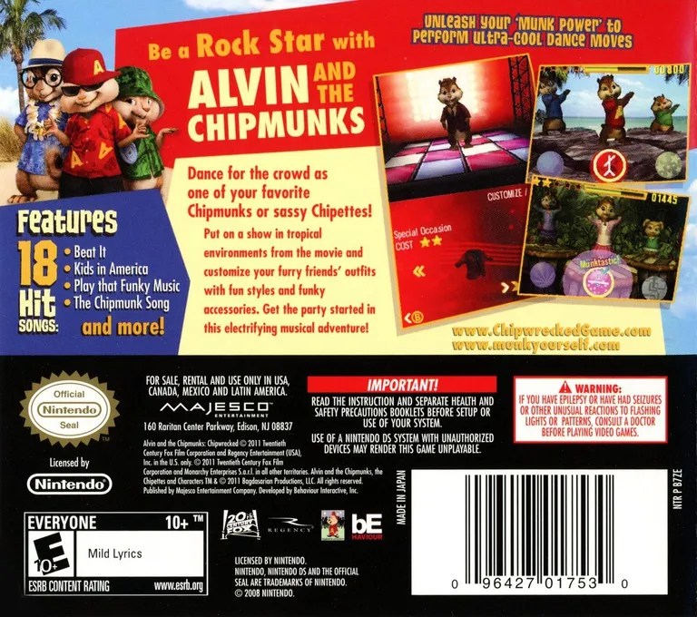 Alvin and the Chipmunks: The Squeakquel box back