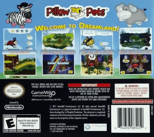 Pillow Pets box back