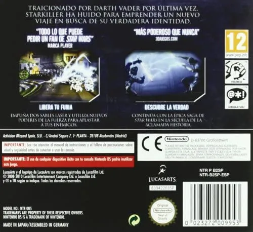 Star Wars: The Force Unleashed box back