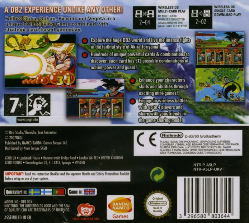 Dragon Ball Z: Harukanaru Densetsu box back