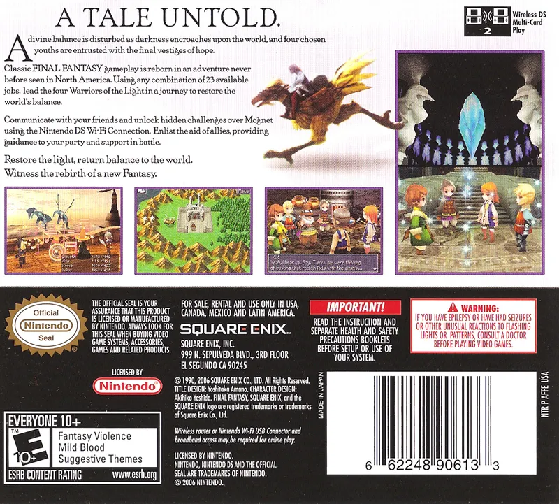 Final Fantasy III box back