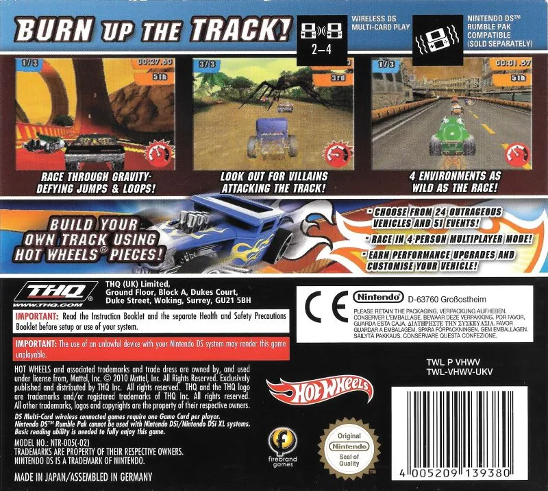 Hot Wheels: Track Attack box back