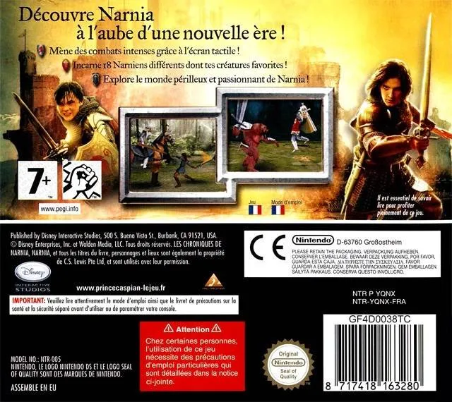 The Chronicles of Narnia: Prince Caspian box back