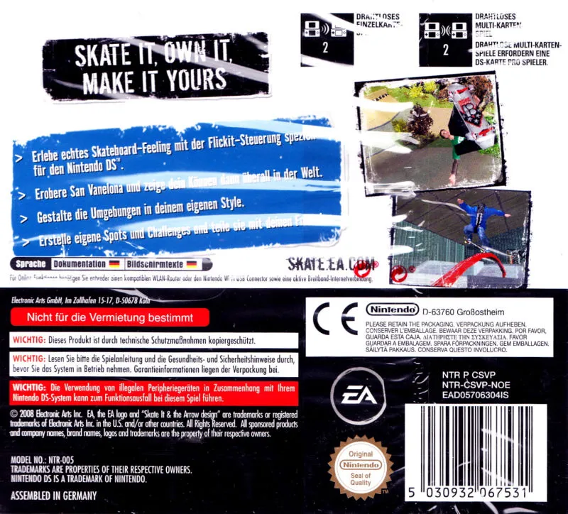 Skate It box back