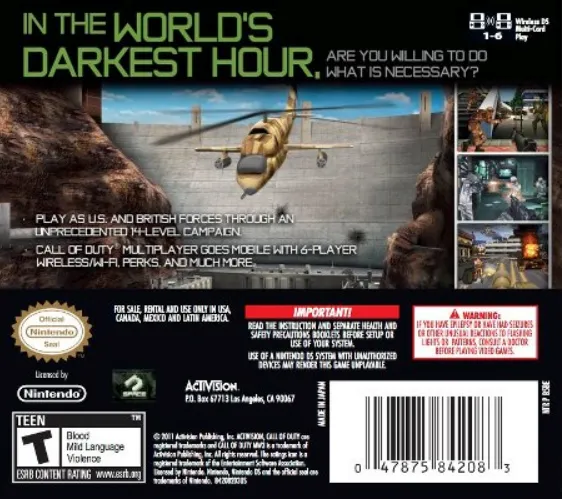 Call of Duty: Modern Warfare 3: Defiance box back