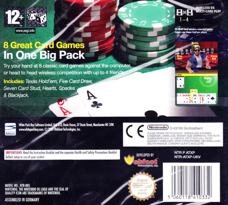 Texas Hold 'Em Poker Pack box back