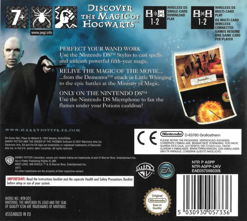 Harry Potter and the Order of the Phoenix box back