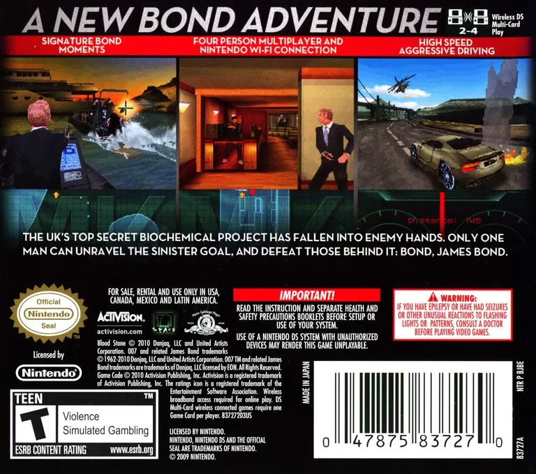 007: Blood Stone box back