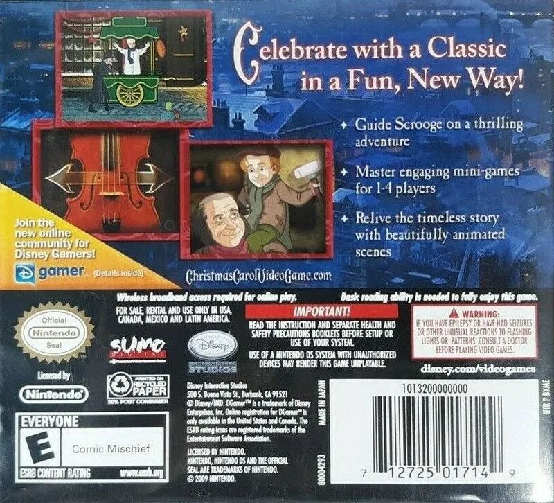 A Christmas Carol box back