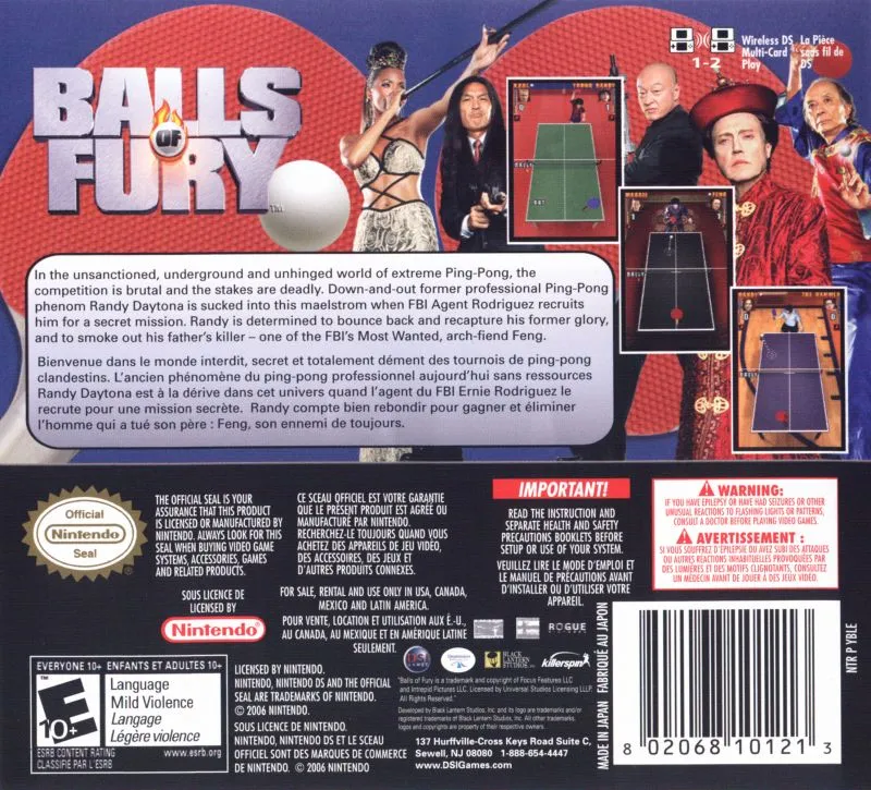 Balls of Fury box back