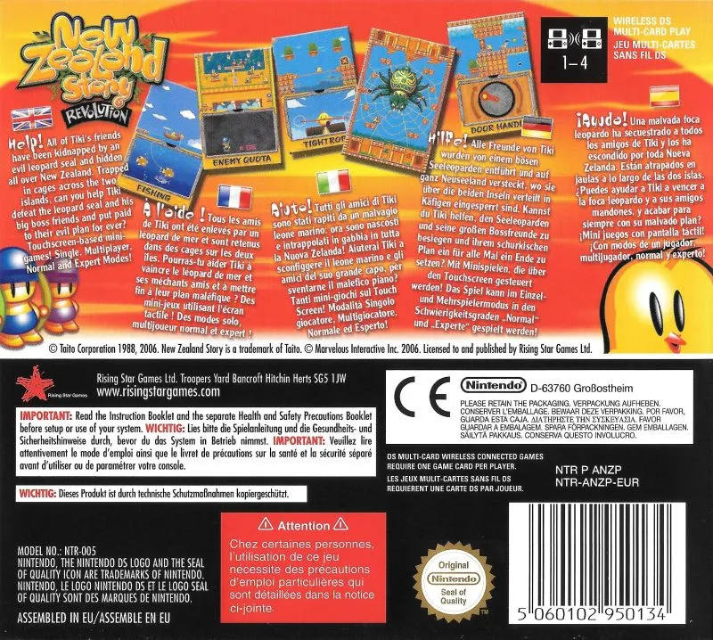 New Zealand Story Revolution box back